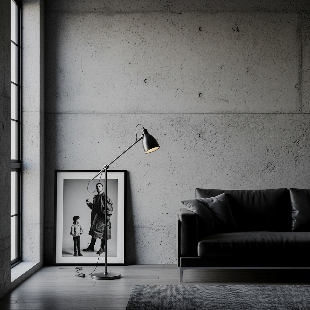 Brutalist Texture in a Compact Layout