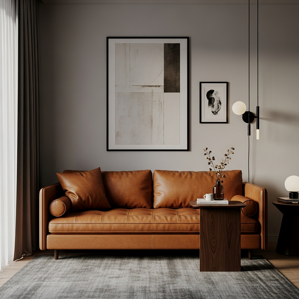 Low-Profile Leather Lounge