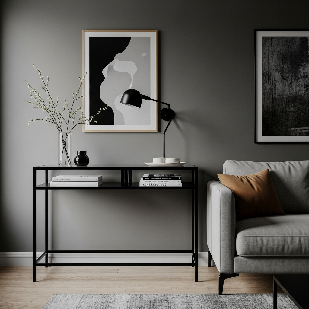 Slim-Line Steel and Glass Accents