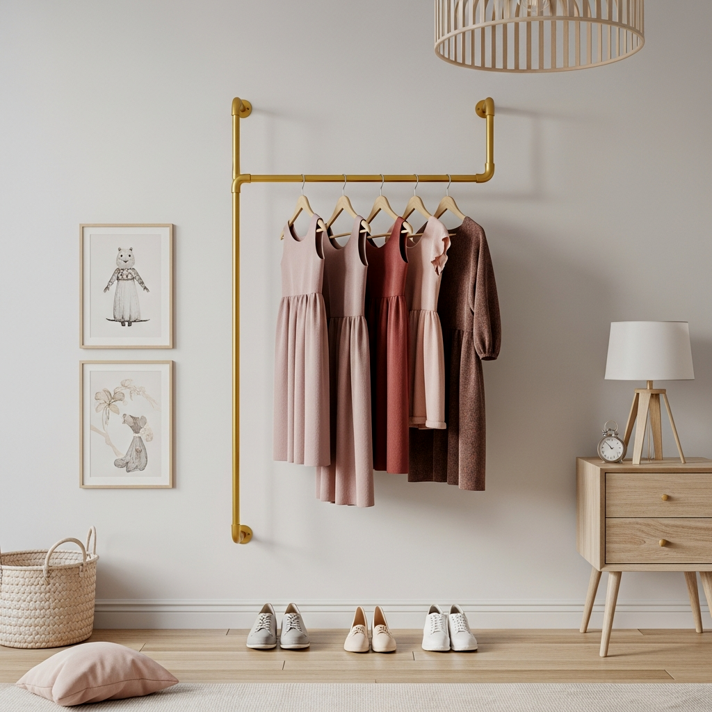 Narrow Wall-Mounted Clothes Rails