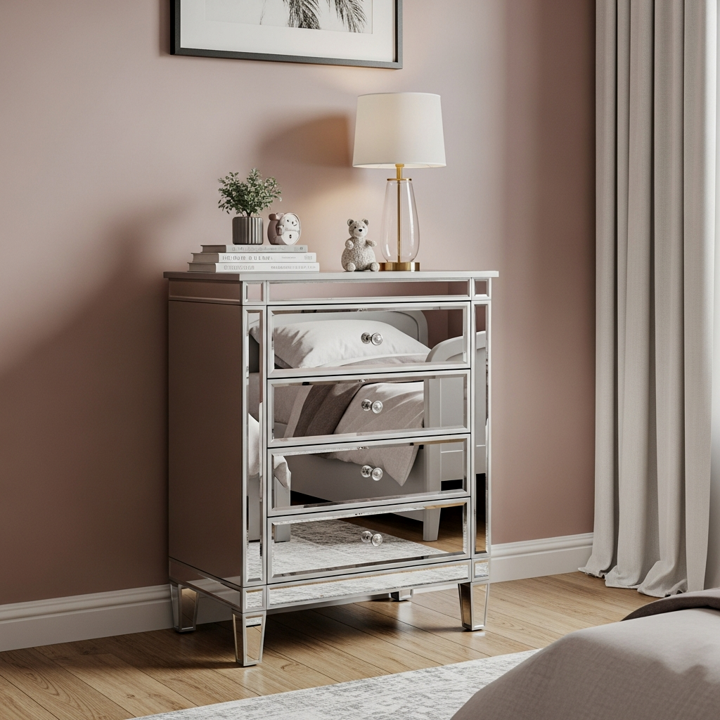 Mirrored Furniture for Depth