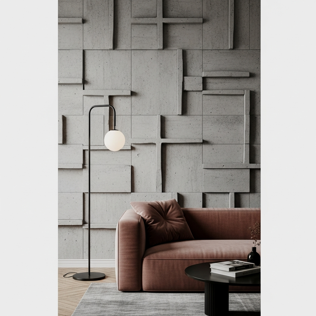 Minimalist Brutalist Concrete Panels