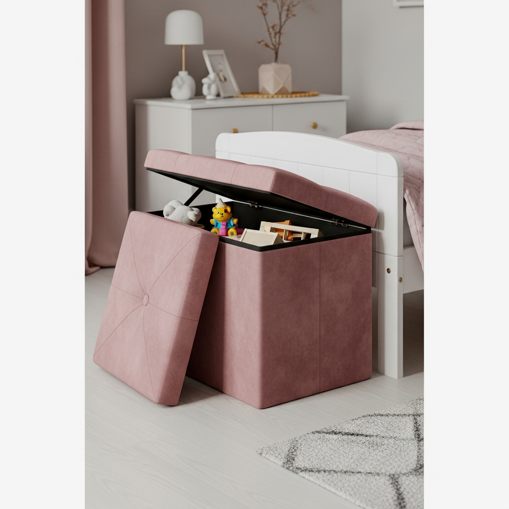 Plush Velvet Storage Ottomans