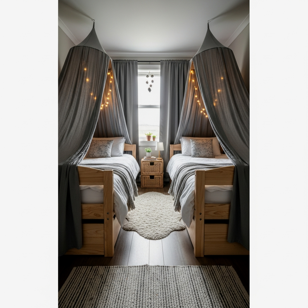 Canopy Bed Tunnels for Individual Privacy