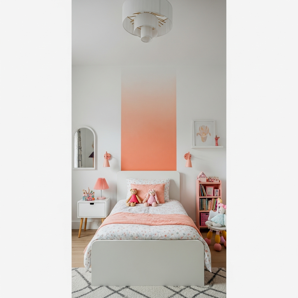 Peach-to-White Vertical Ombre