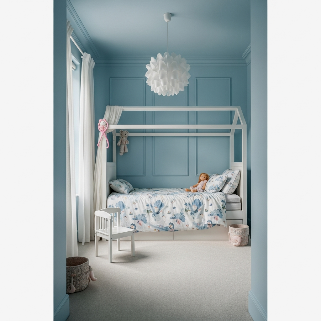 Soft Sky Blue Ceiling-Drenching