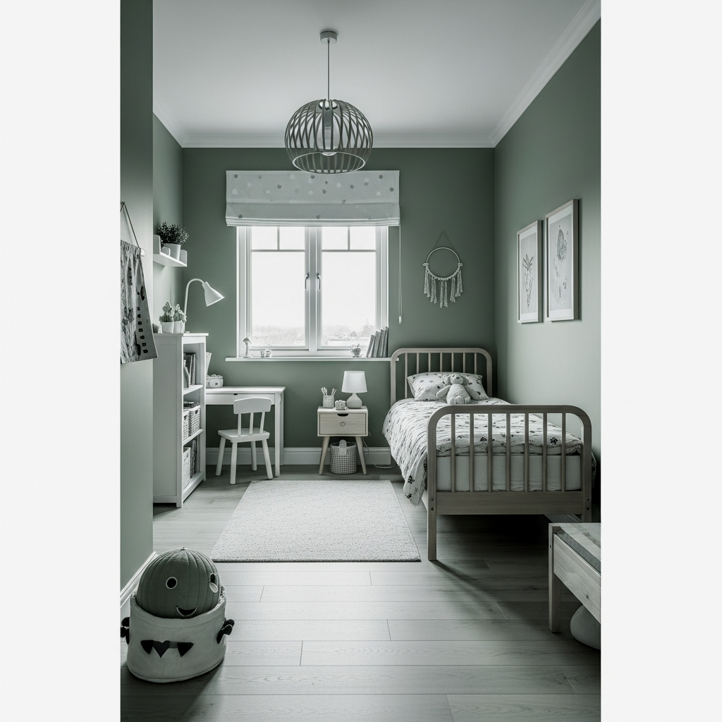 Monochrome Soft Sage Green