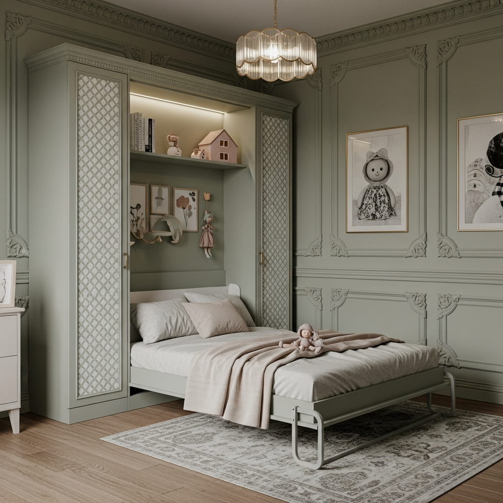 Hidden Murphy Bed for Play Space