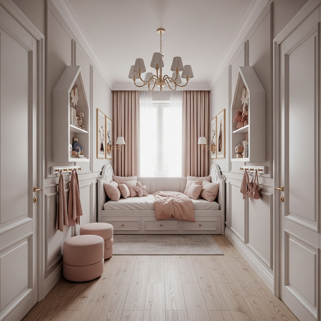 Hallway-Style Room with Built-in Daybed