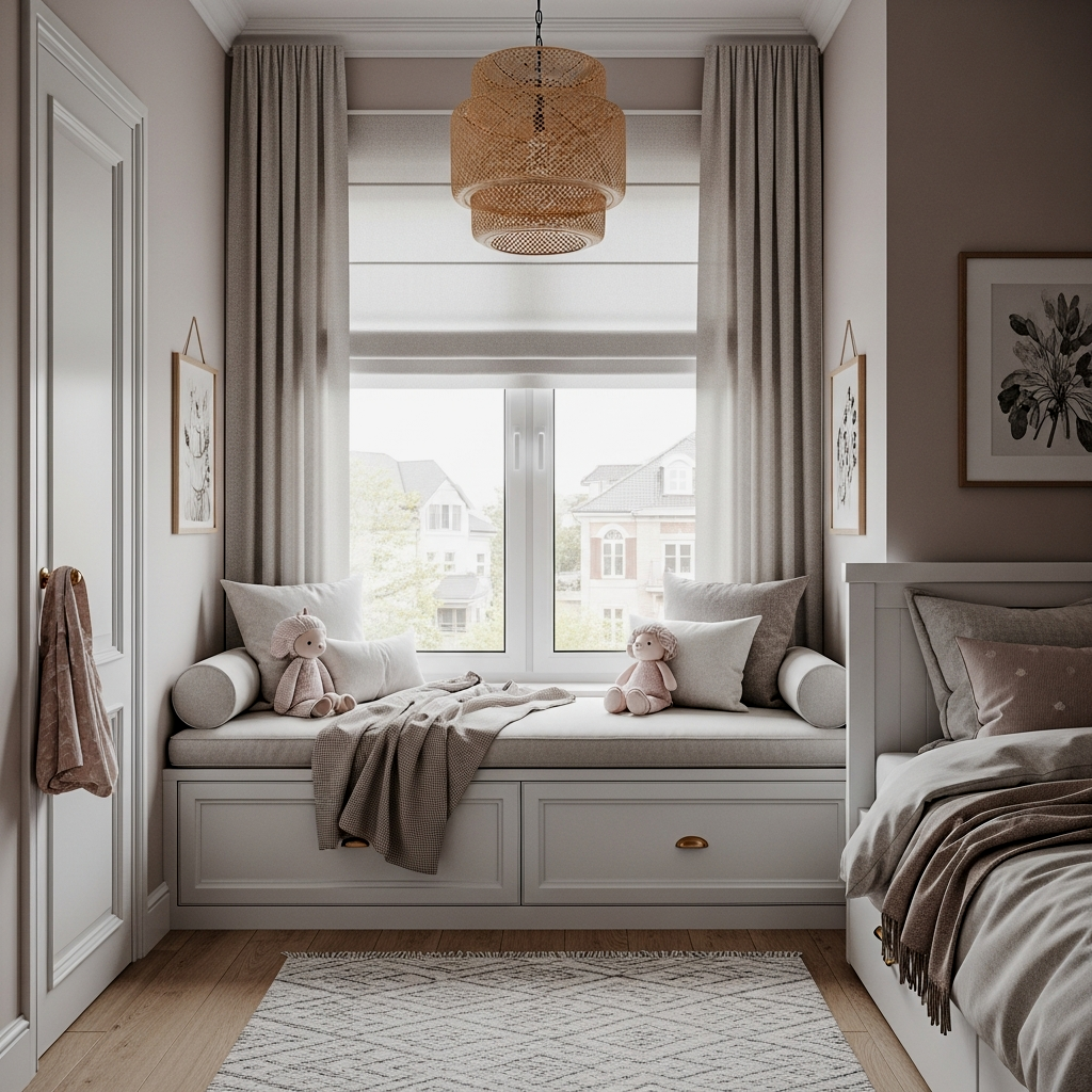 Under-Window Built-in Storage Bench