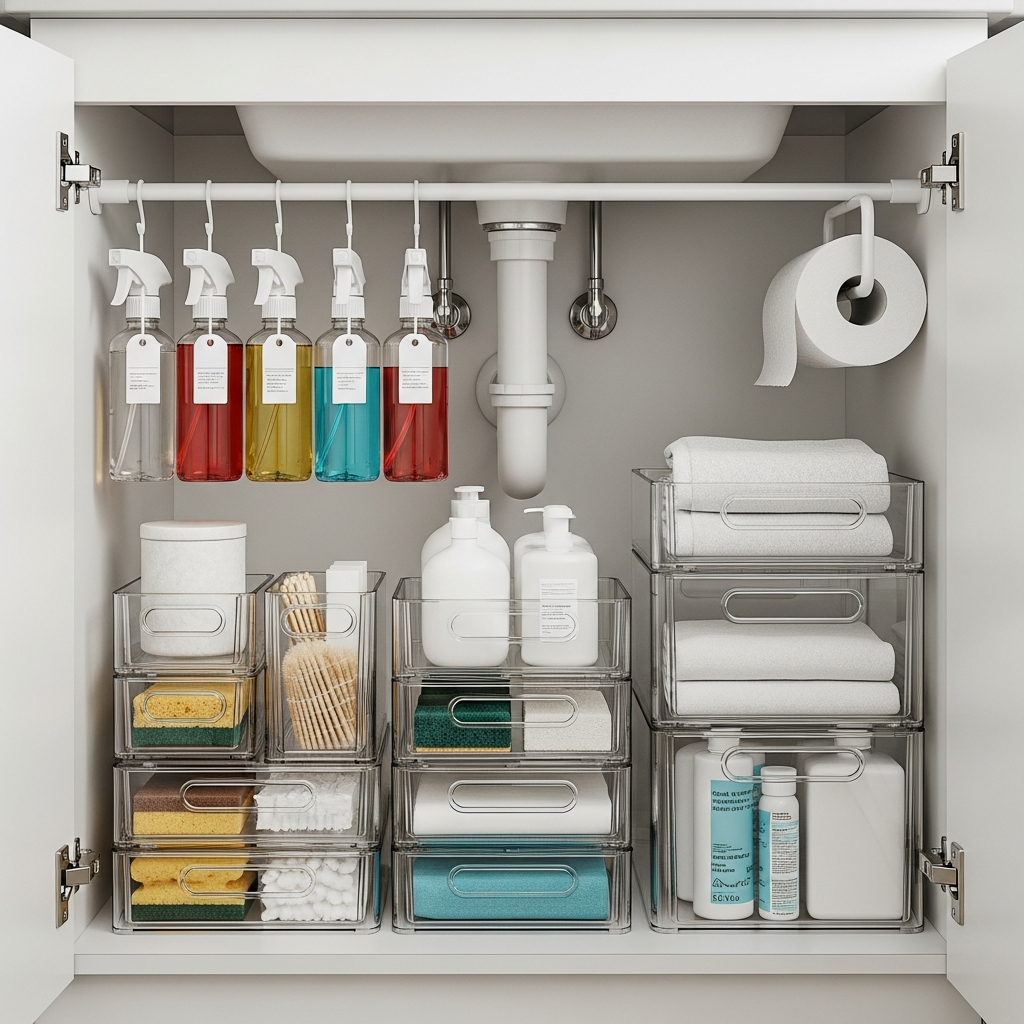 Under-Sink Tension Rod Hacks