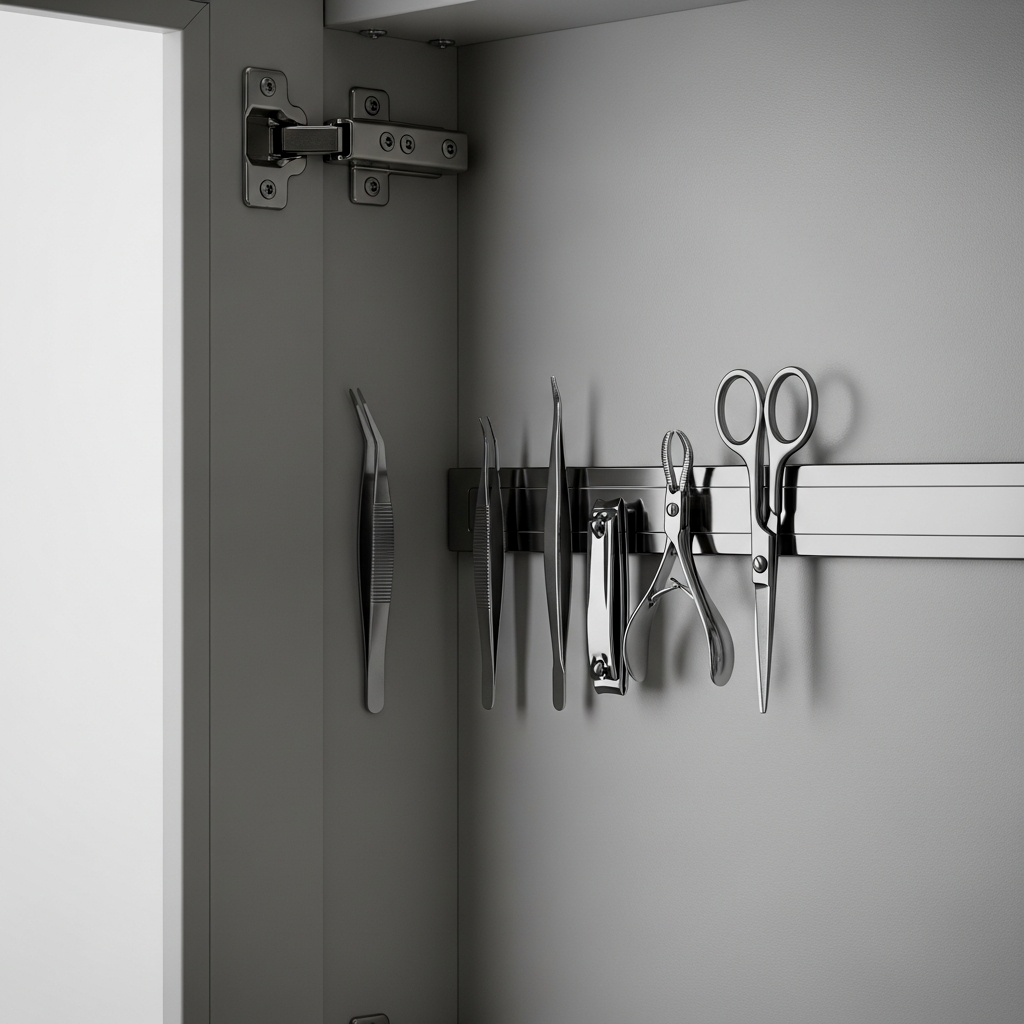 Magnetic Strips for Invisible Tool Organization