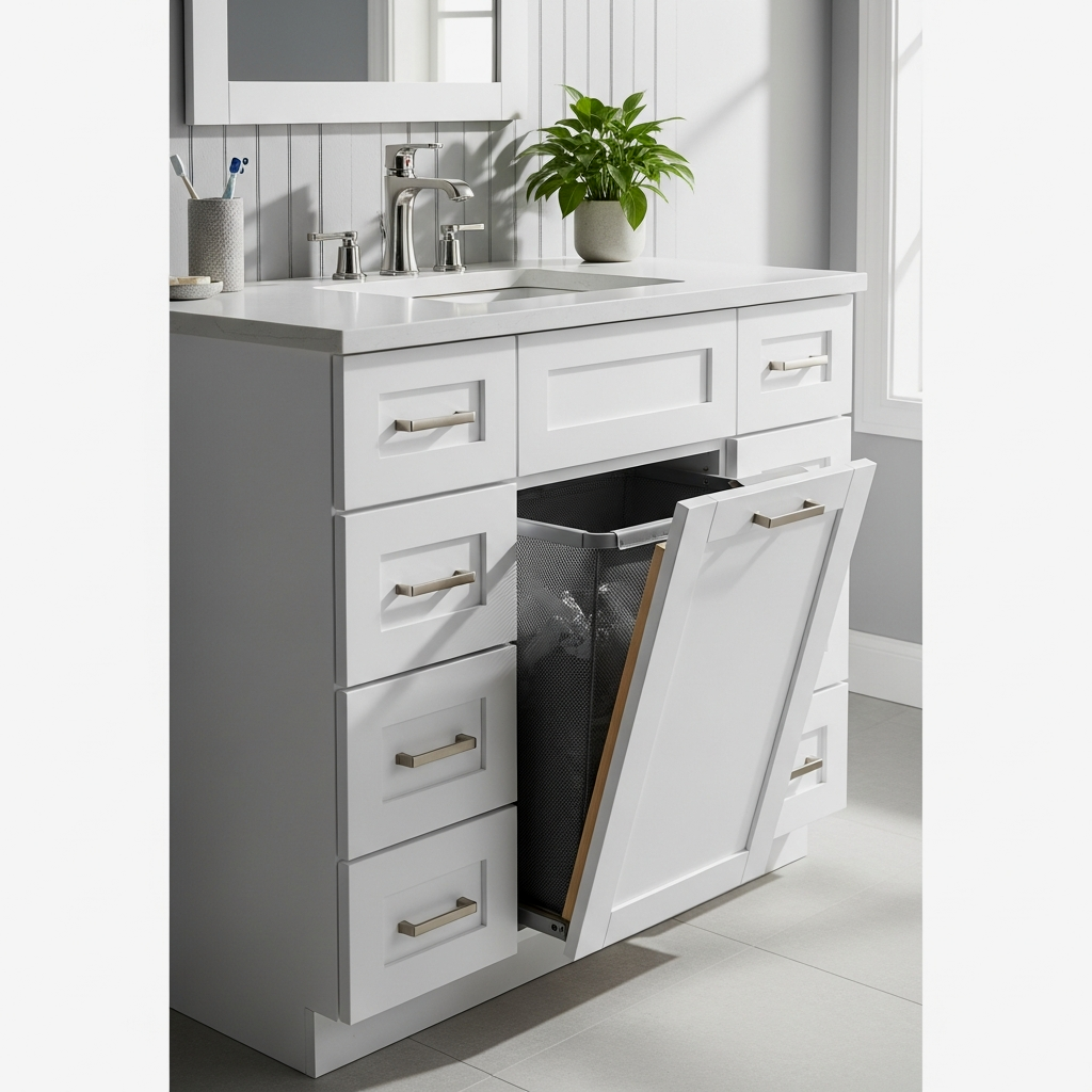 Integrated Tilt-Out Laundry Hampers