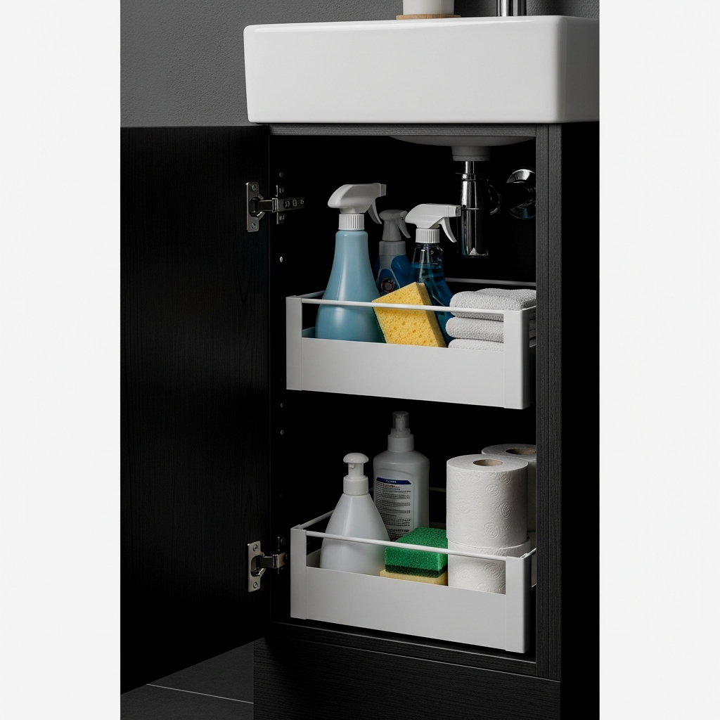 Two-Tier Under-Sink Slide-Out Organizers