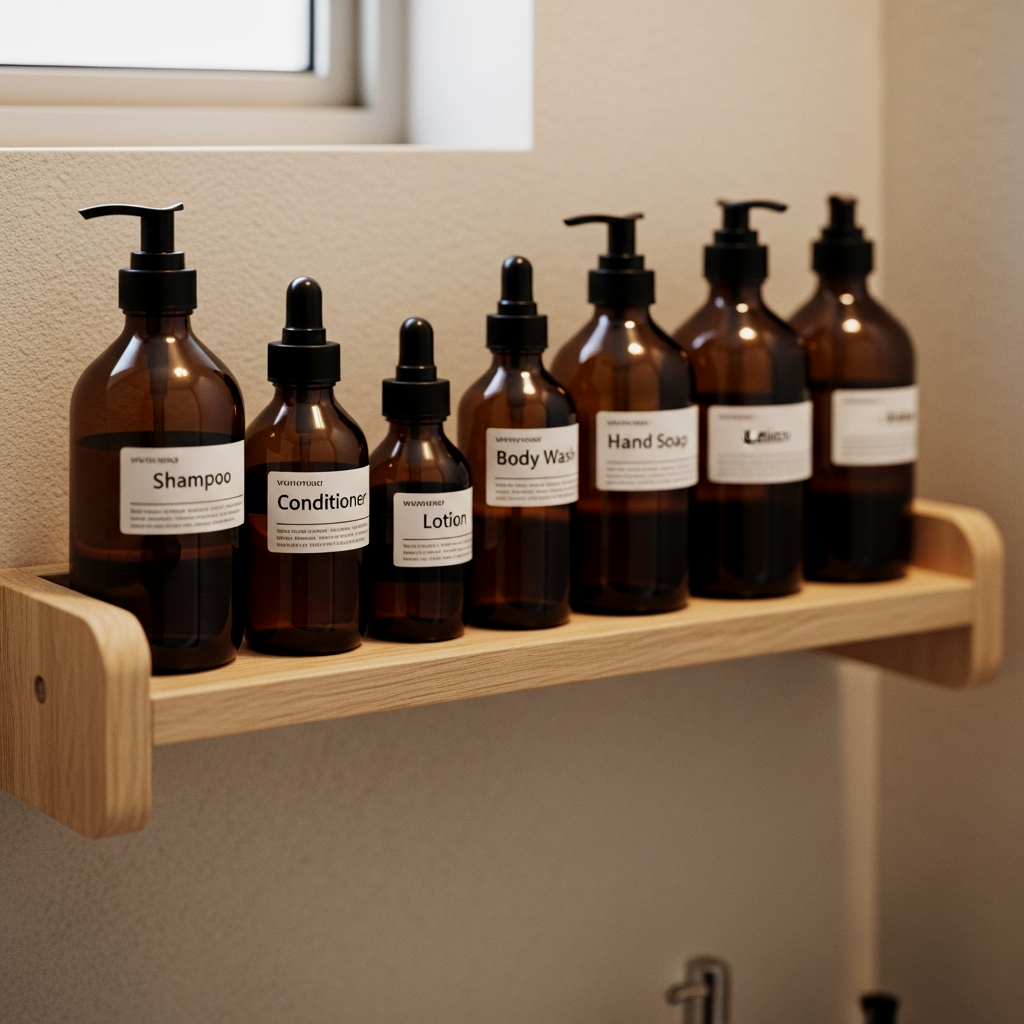 Uniform Decanted Bottles for a Cohesive Look