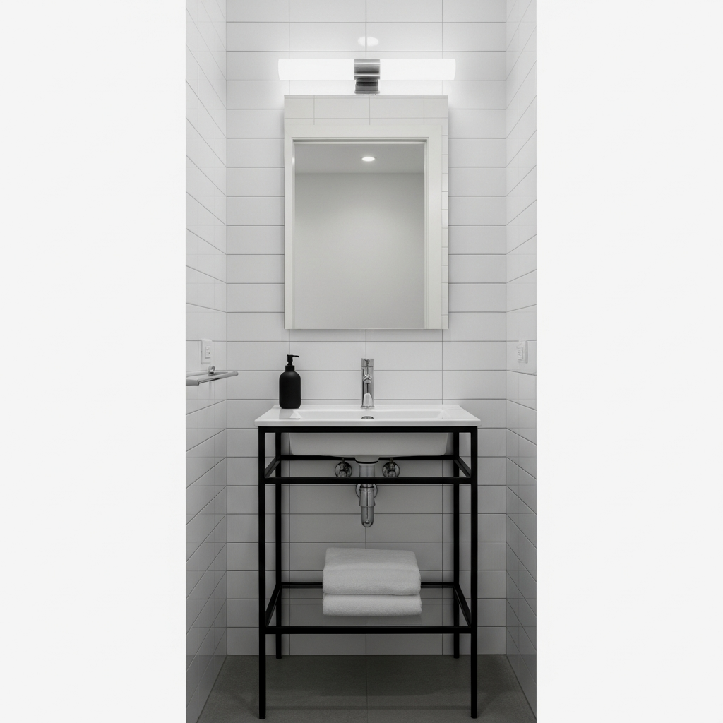 Minimalist Console Sink for Ultra-Tight Spots