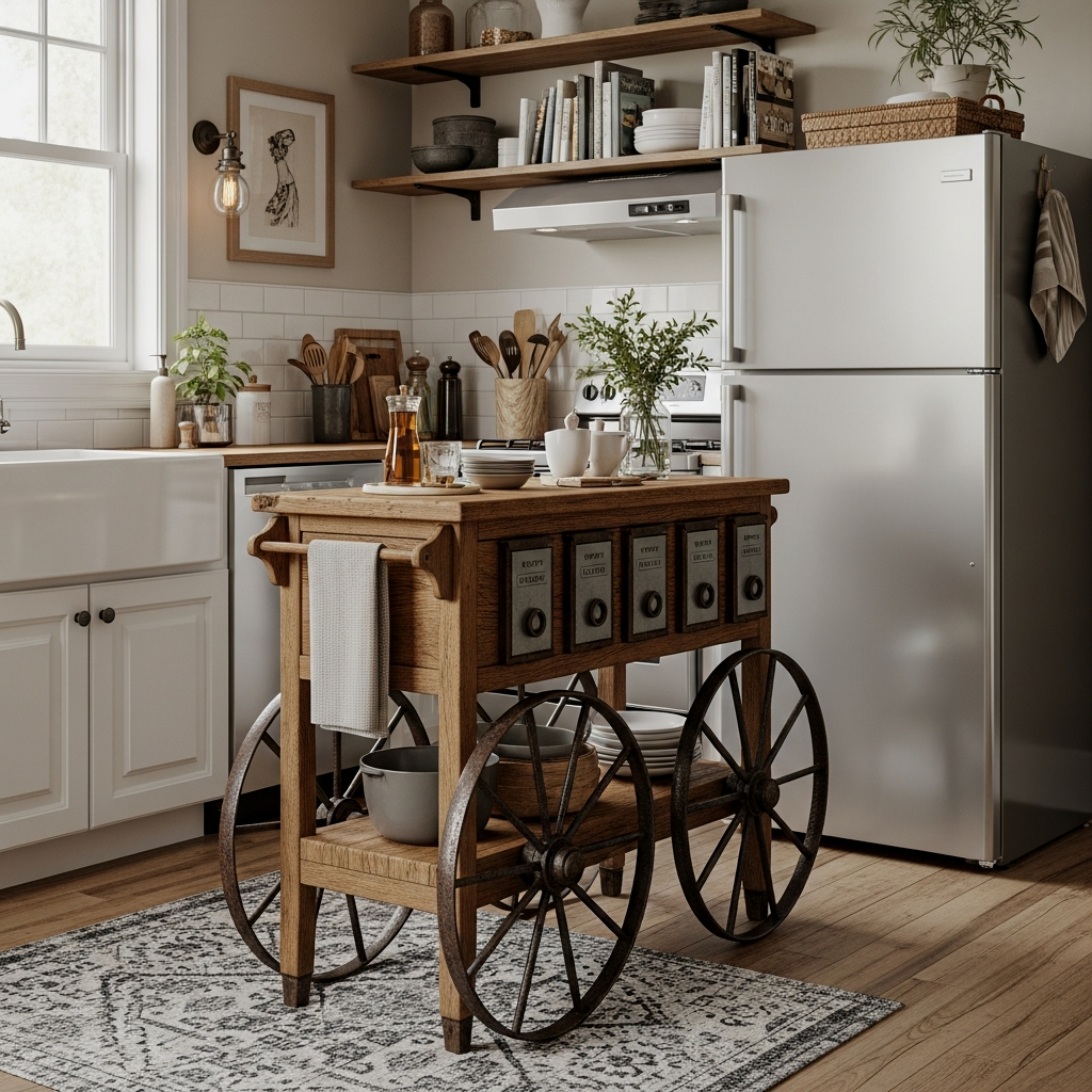 Vintage Repurposed Prep Station