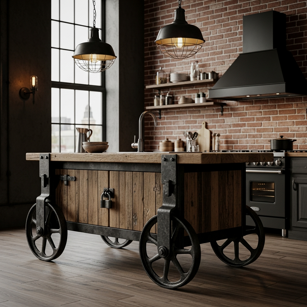 Urban Loft Reclaimed Wood Cart