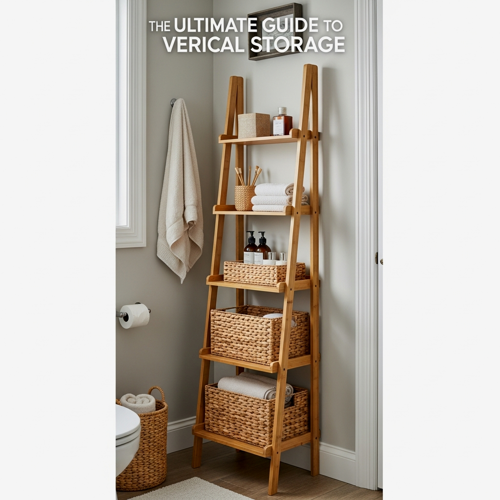 Floor-to-Ceiling Slim Ladder Shelving