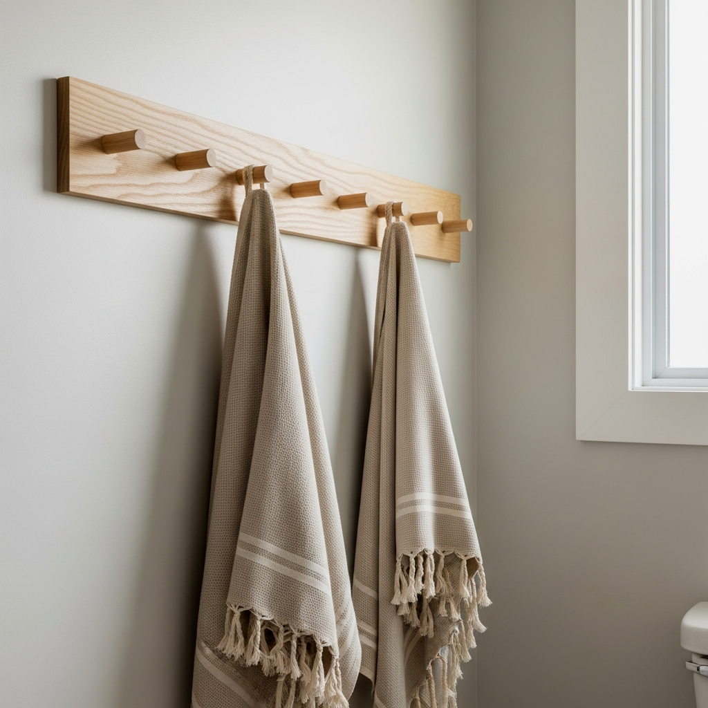 Shaker Style Wooden Peg Rails