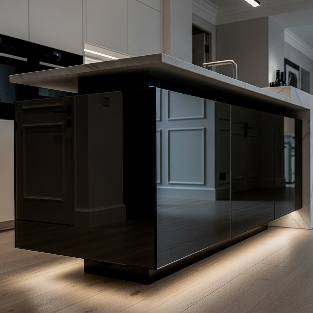 Floating Illusion with Mirror Accents
