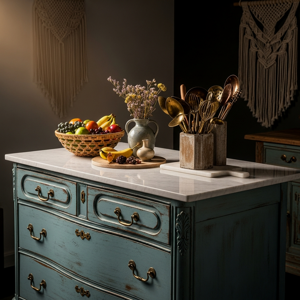 Repurposed Vintage Dresser Islands