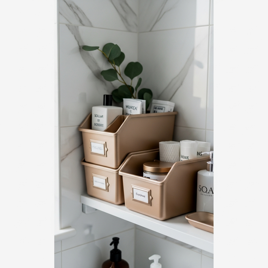 Luxe Metallic Spray-Painted Storage Bins
