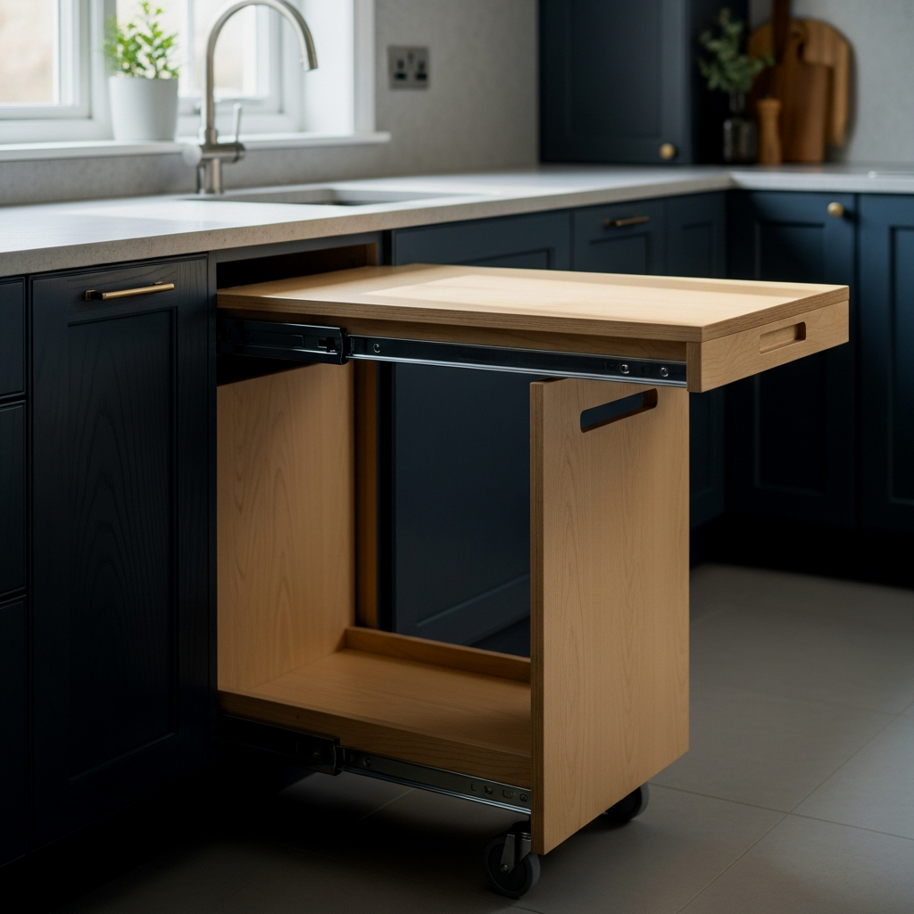 Hidden Pull-Out Extension Islands