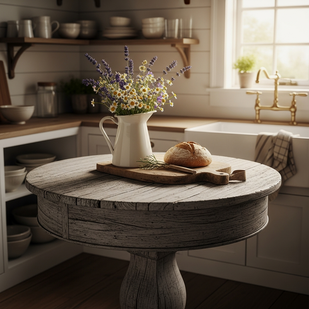 Farmhouse Pedestal Table Style