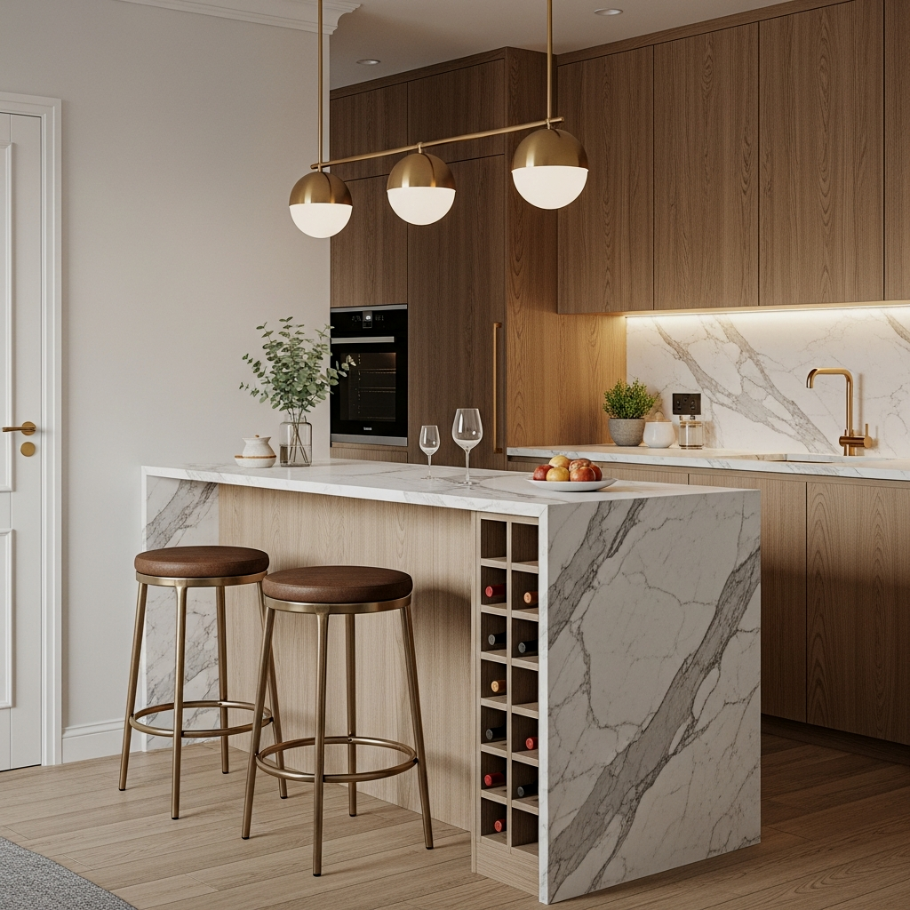 Integrated Wine Rack End-Cap