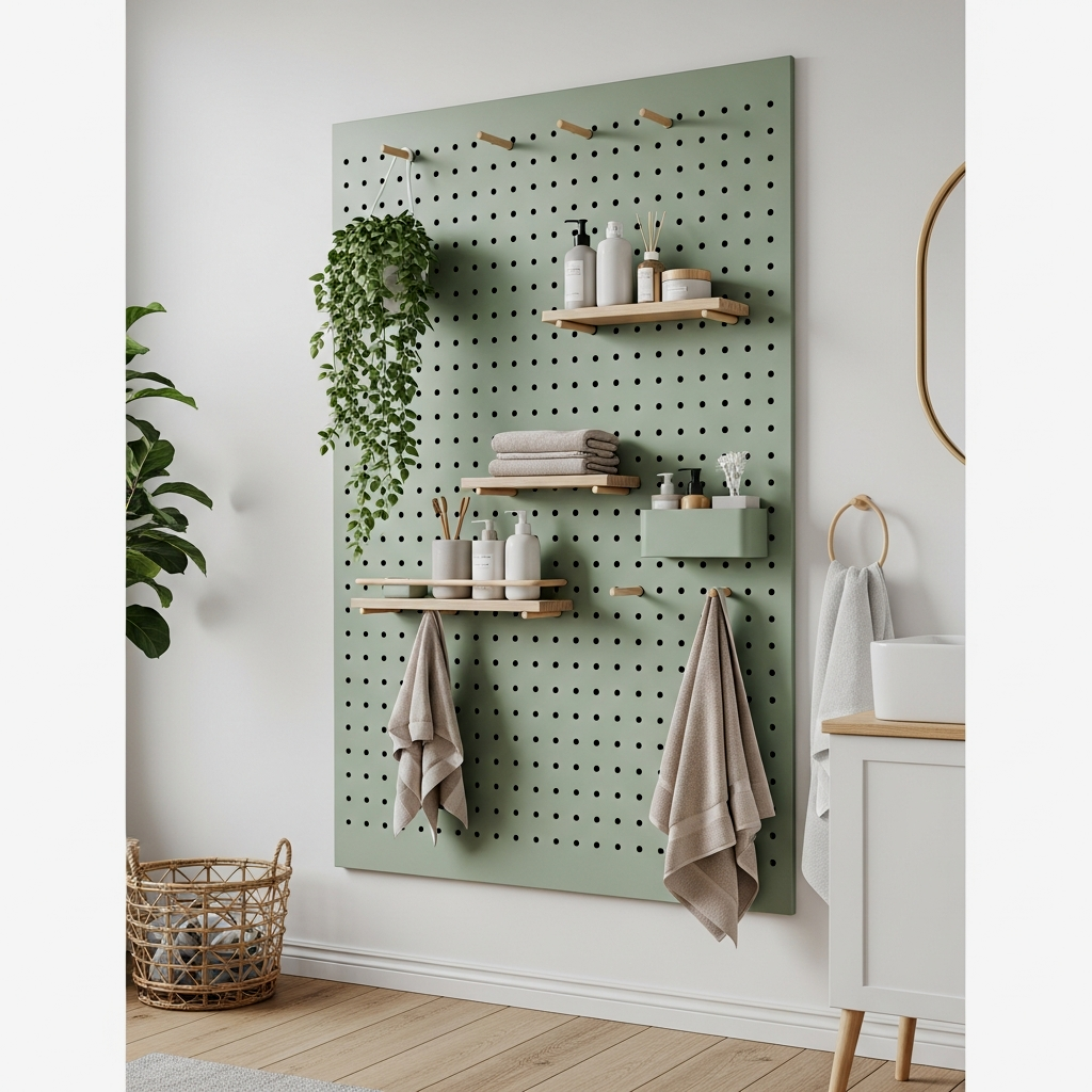Modern Pastel Pegboard Storage