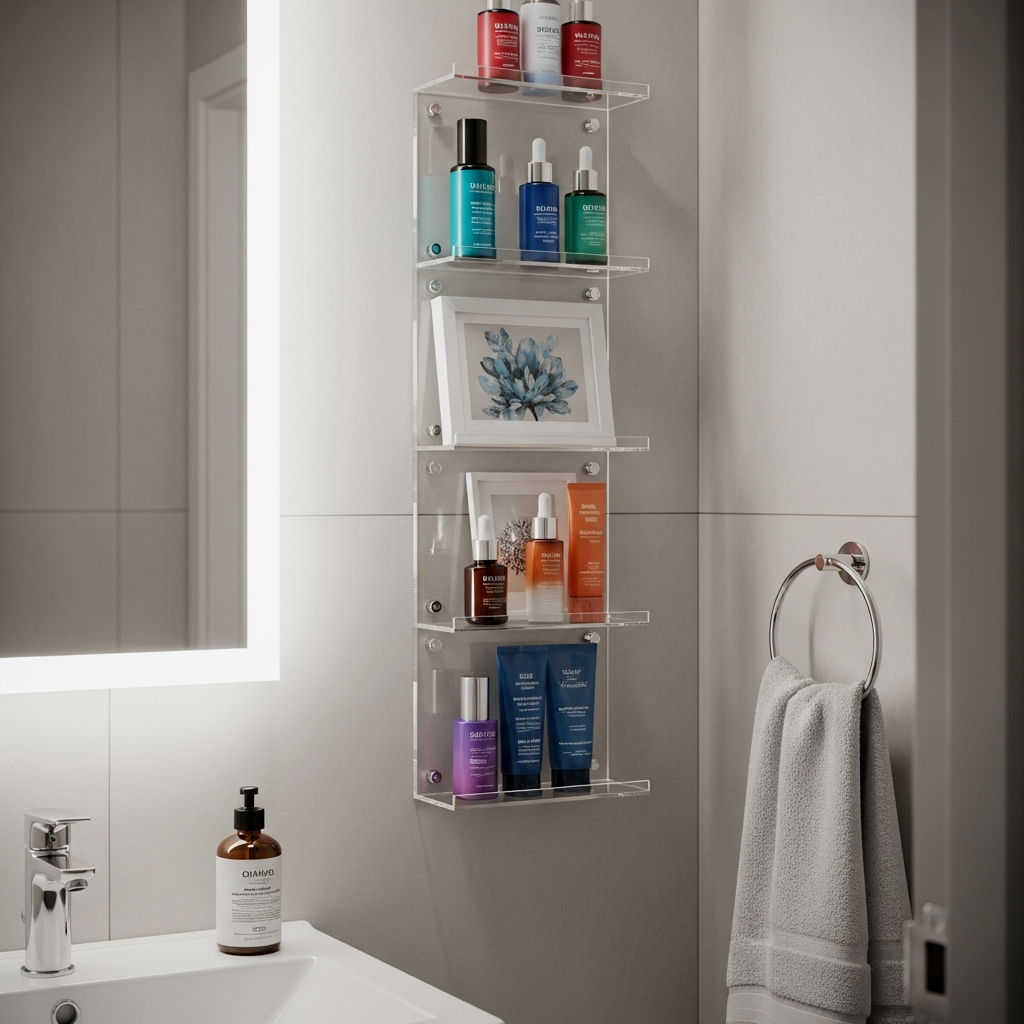 Floating Acrylic Skincare Ledges