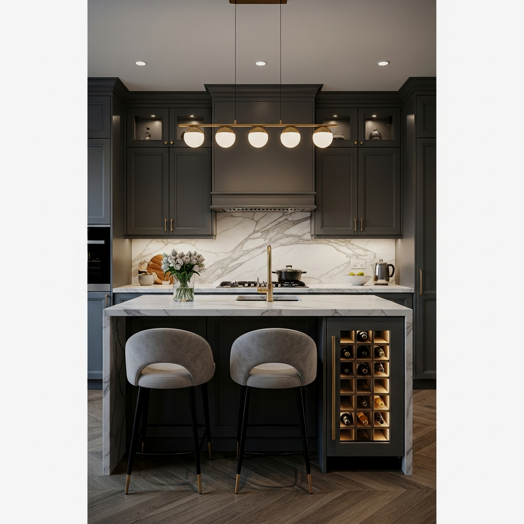 Waterfall Edge with Storage