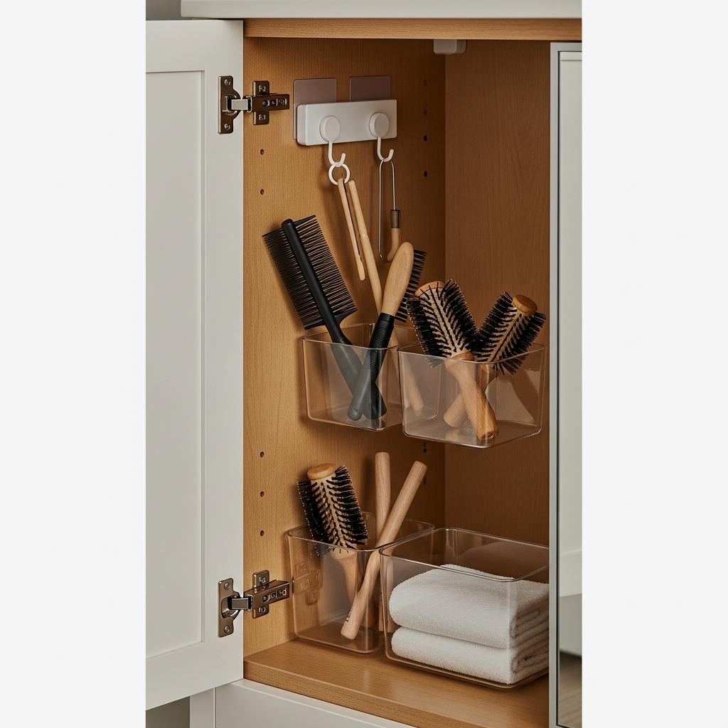 Hidden Cabinet Tool Organization