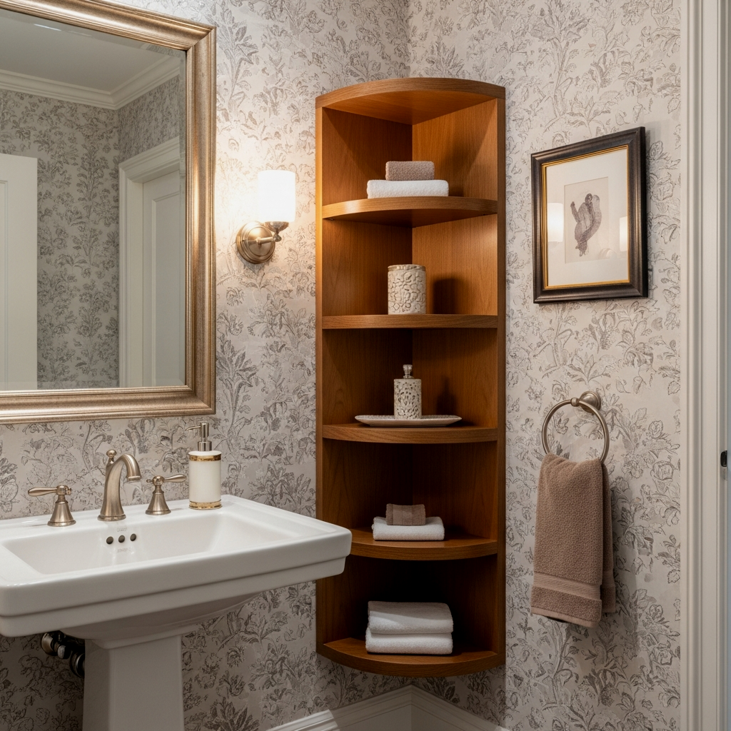 Wraparound Pedestal Sink Vanity