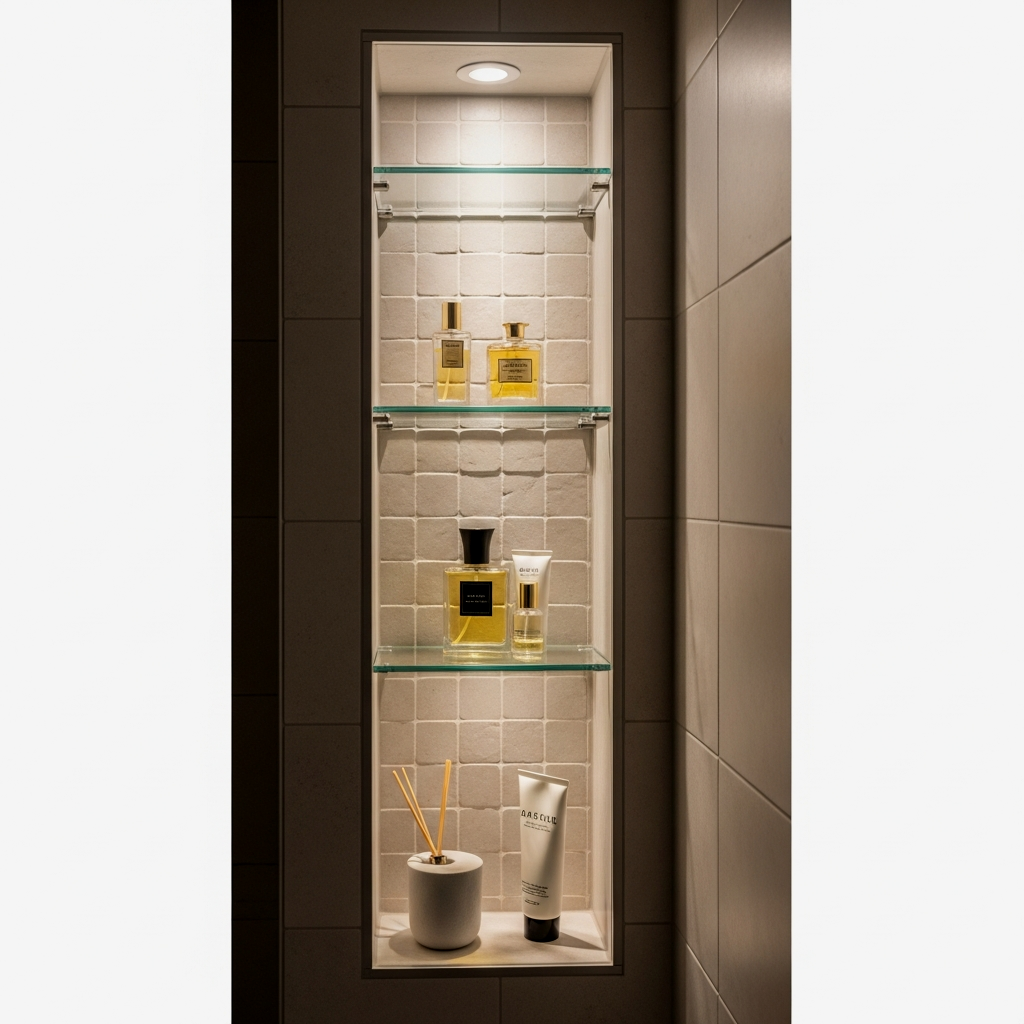Recessed Tiled Wall Niche
