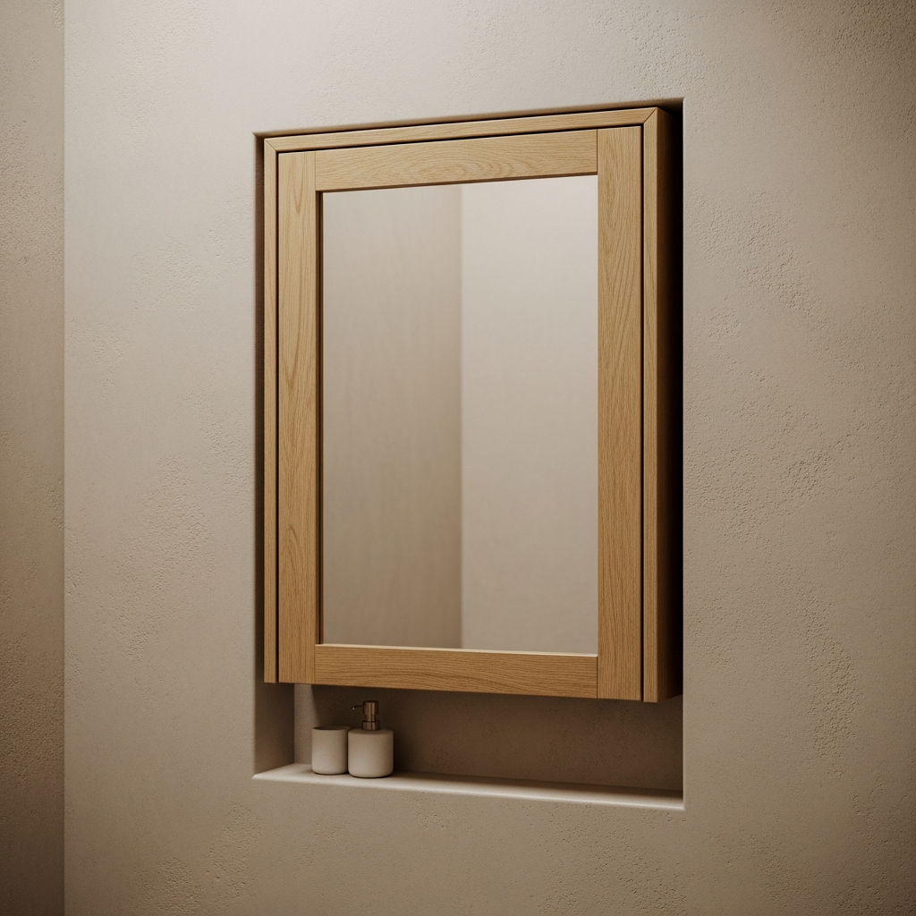 Organic Modern Oak-Framed Cabinet