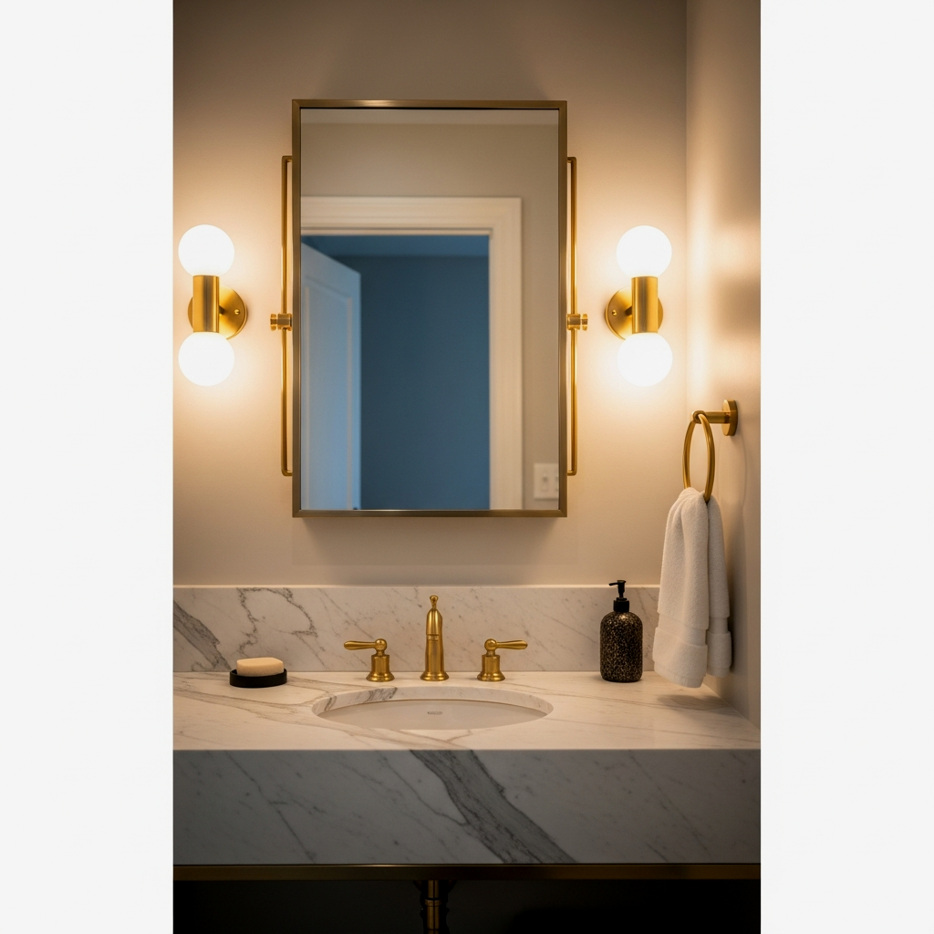 Brushed Brass Vintage-Modern Cabinet