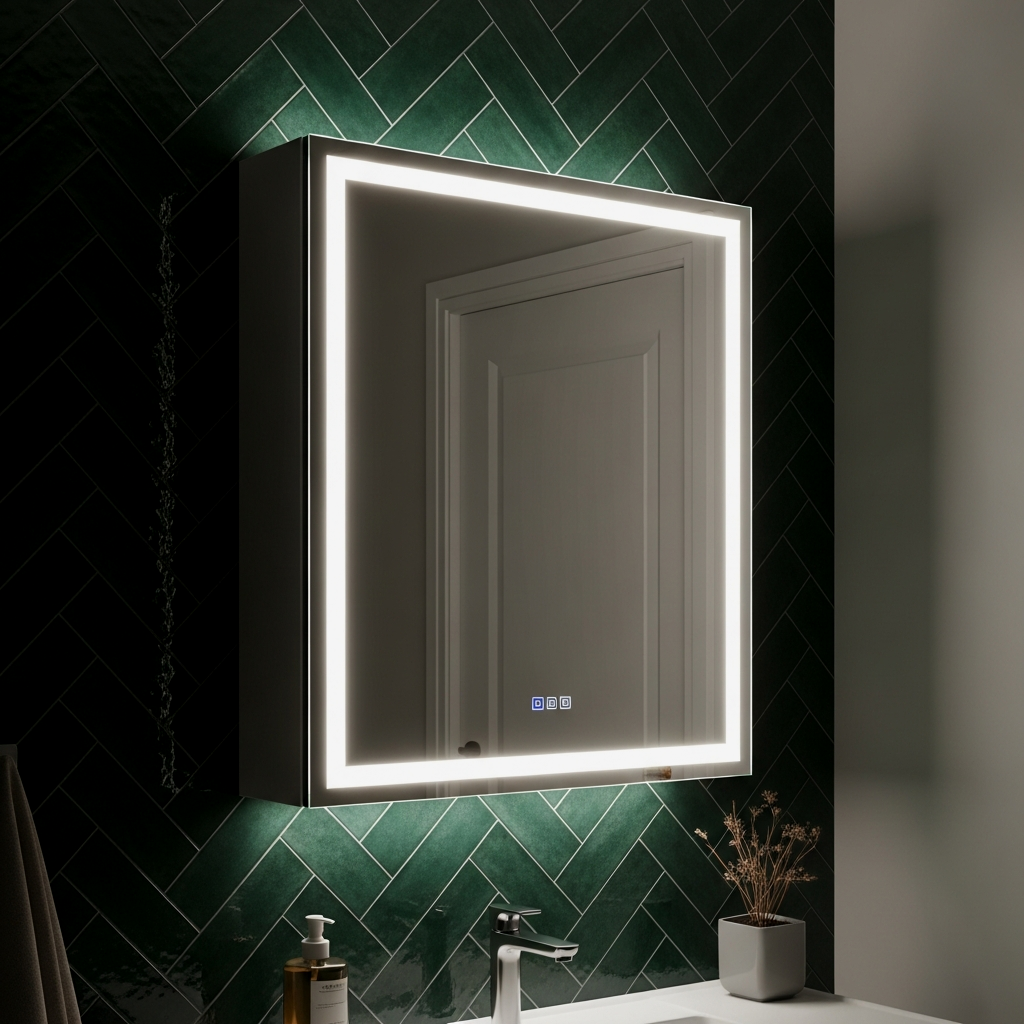 Integrated LED Backlit Medicine Cabinet