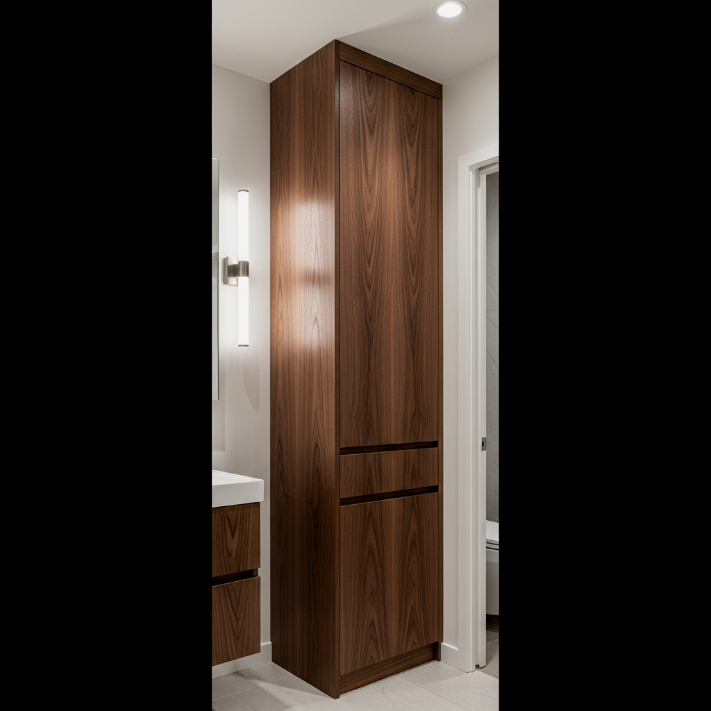 Ultra-Narrow Vertical Linen Tower