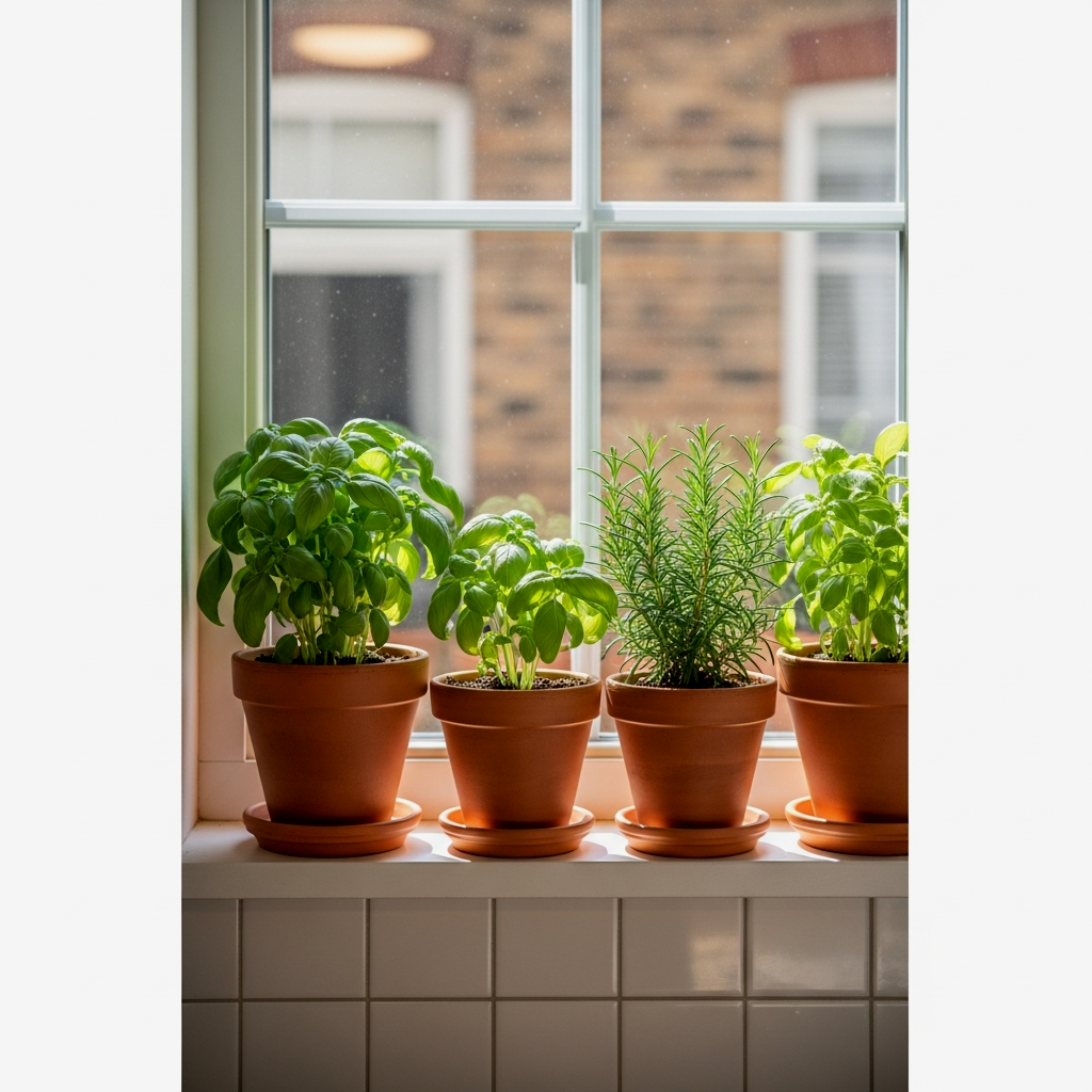 The Window Sill Herb Garden