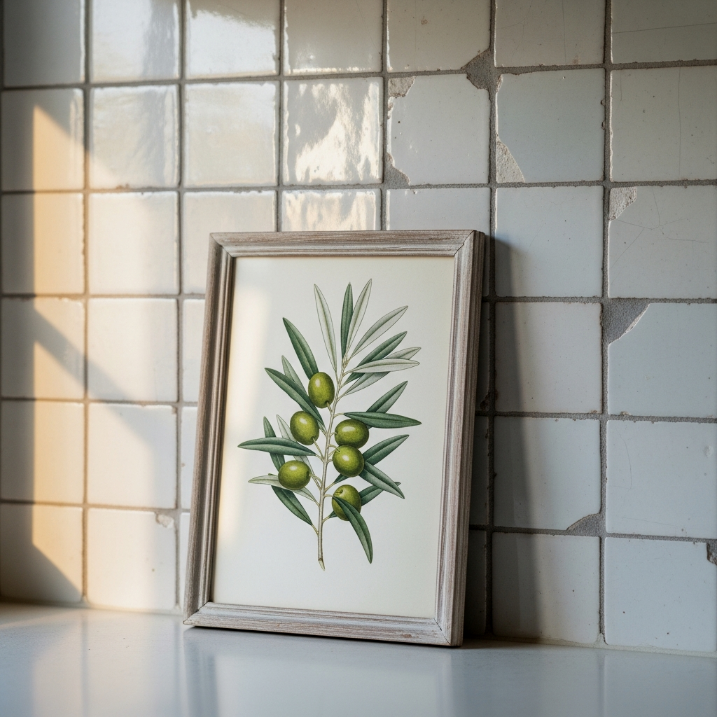 Softening the Palette: Muted Backsplash Art