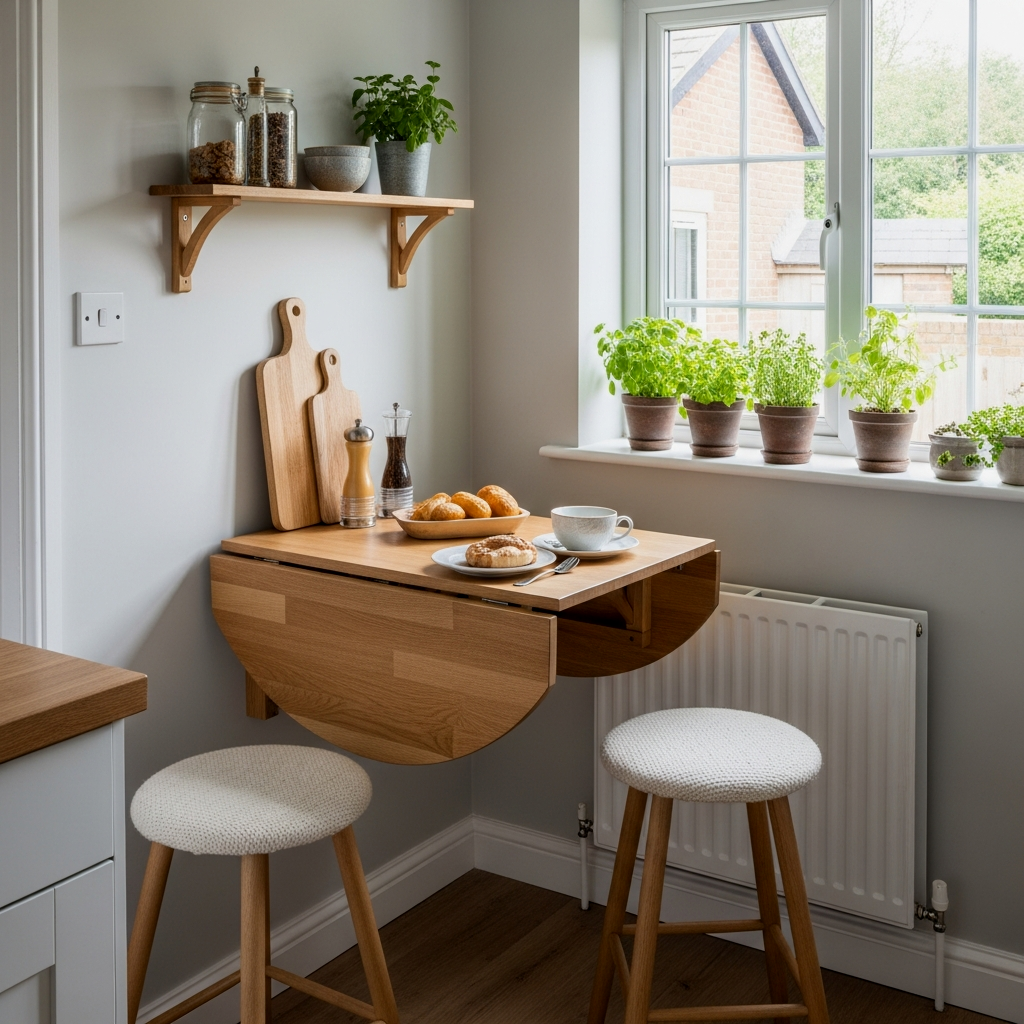 The Wall-Mounted Drop Leaf Table