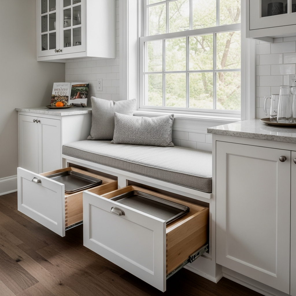 Deep Drawer Window Bench