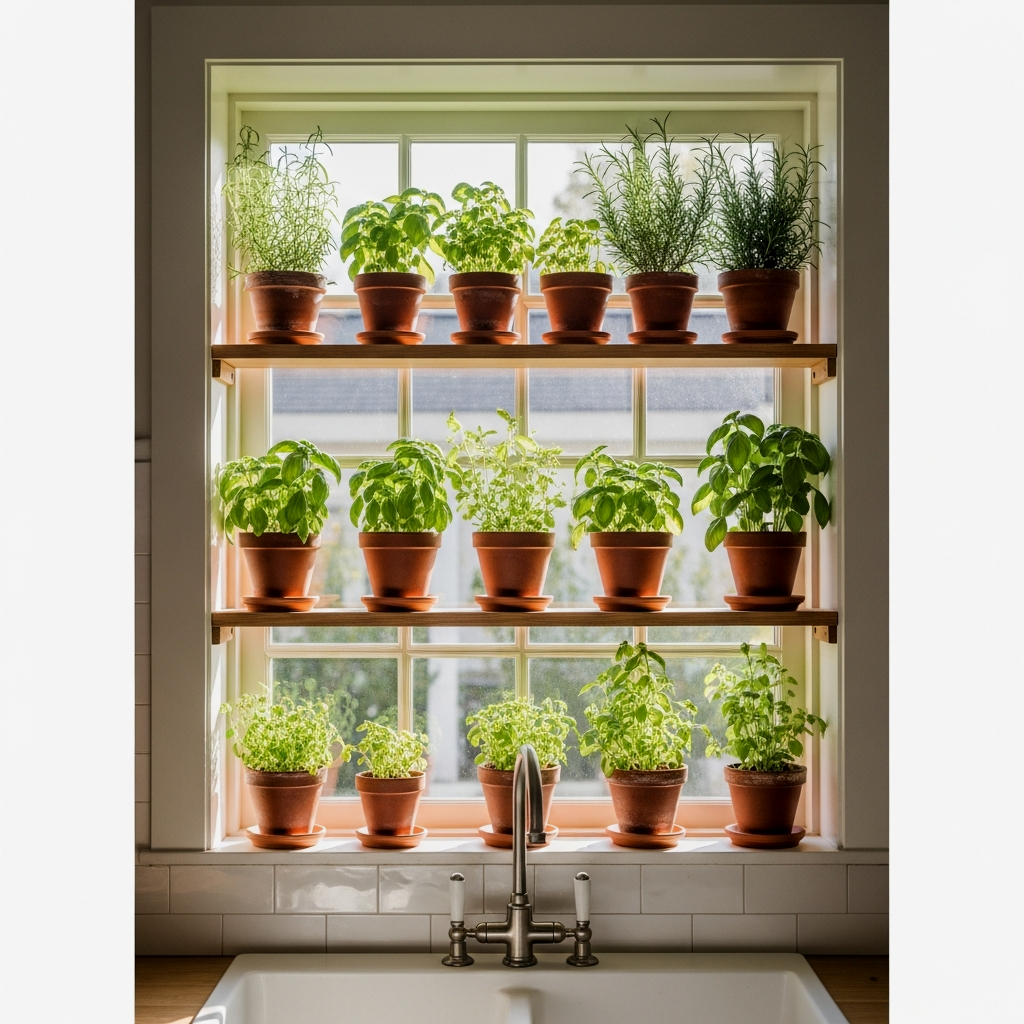 The Window-Sill Herb Garden