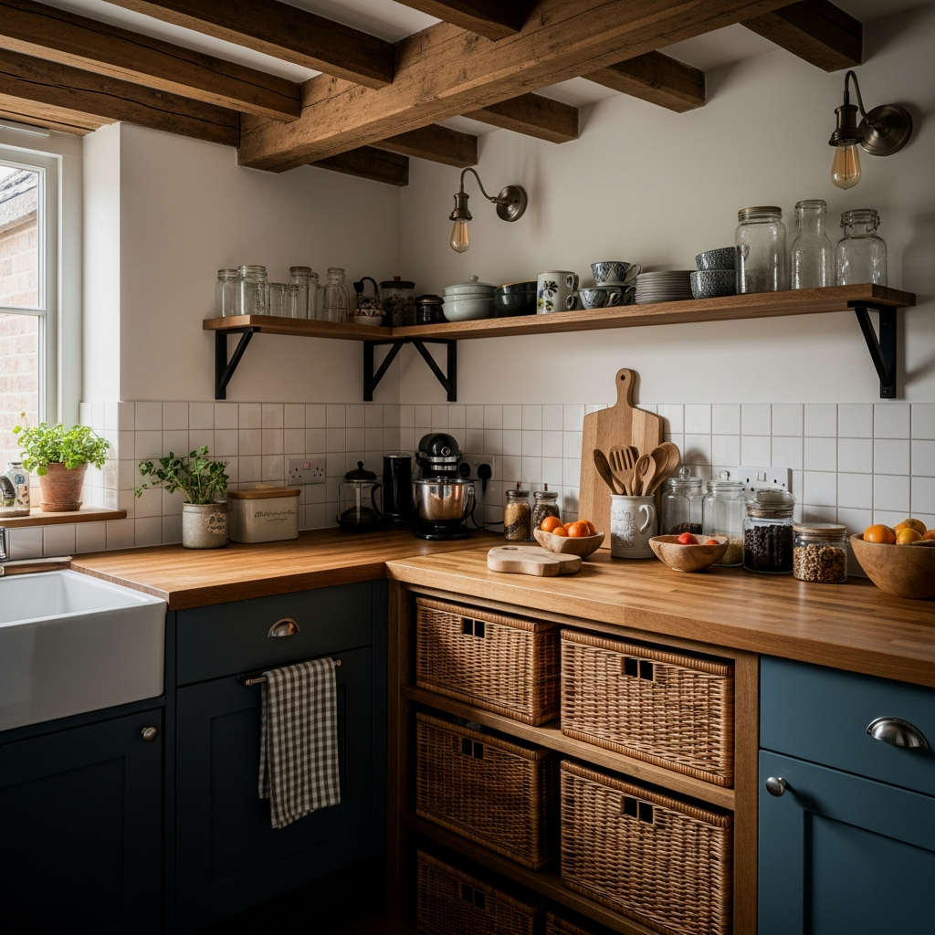 Natural Textures and Warm Wood