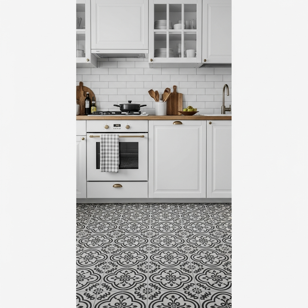 Bold Floors in a Tiny Space