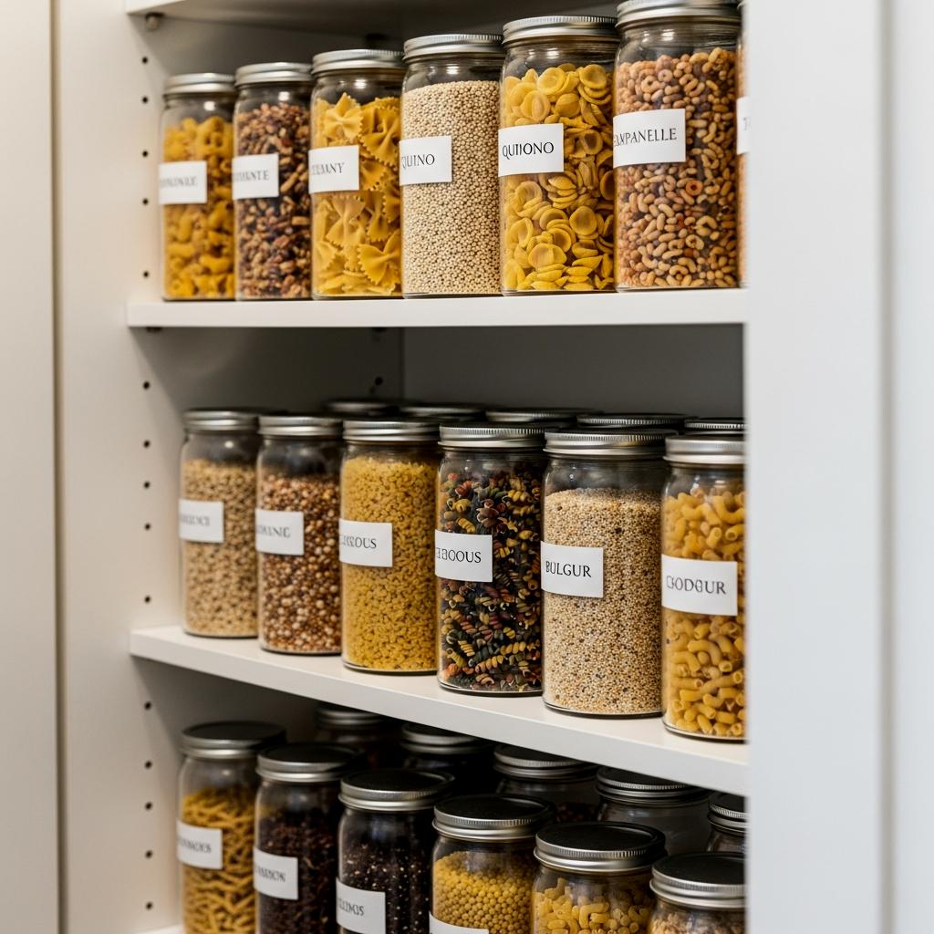 Uniform Glass Pantry Storage
