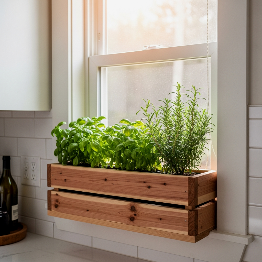 Handmade Herb Window Box