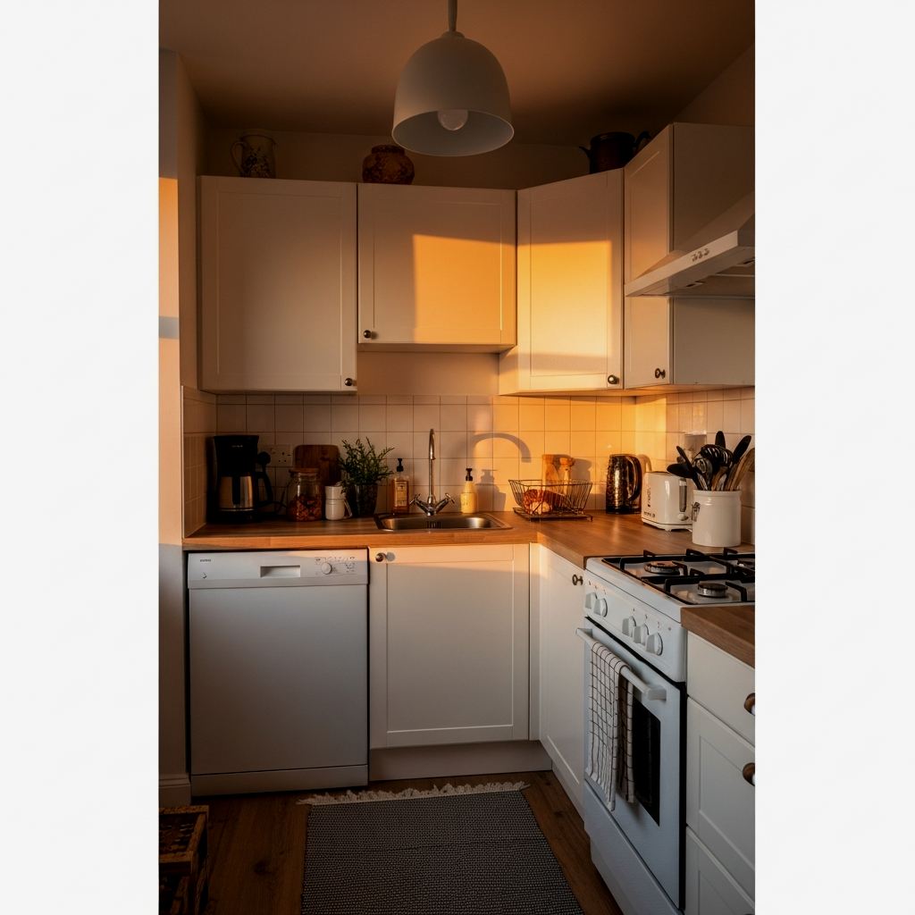 Golden Hour Glow in the Kitchen